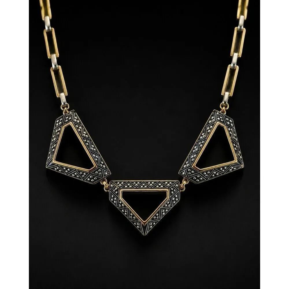Rare Lulu Frost Mod Mode Midi Necklace Geometric Art Deco Collector